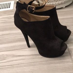 Black boot heels, are used but decent condition